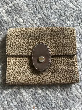 Borbonese Compact Brown Textured Women's Wallet